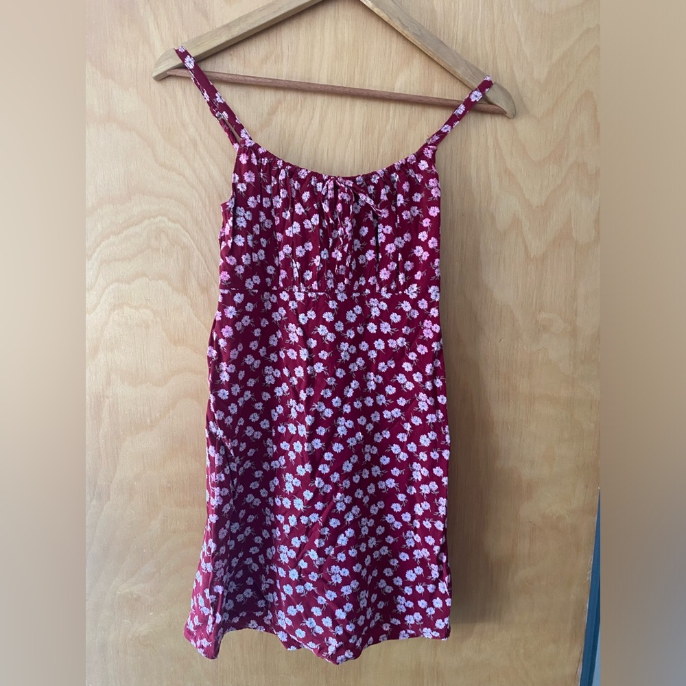 Hollister Red Floral XS Mini Dress